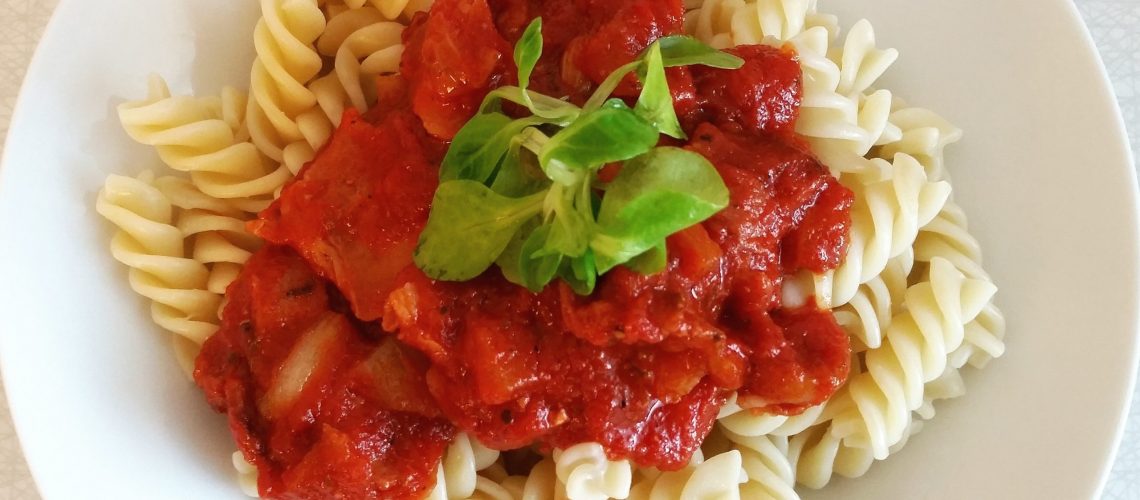 Whole Wheat Pasta in Tomato Sauce Recipe