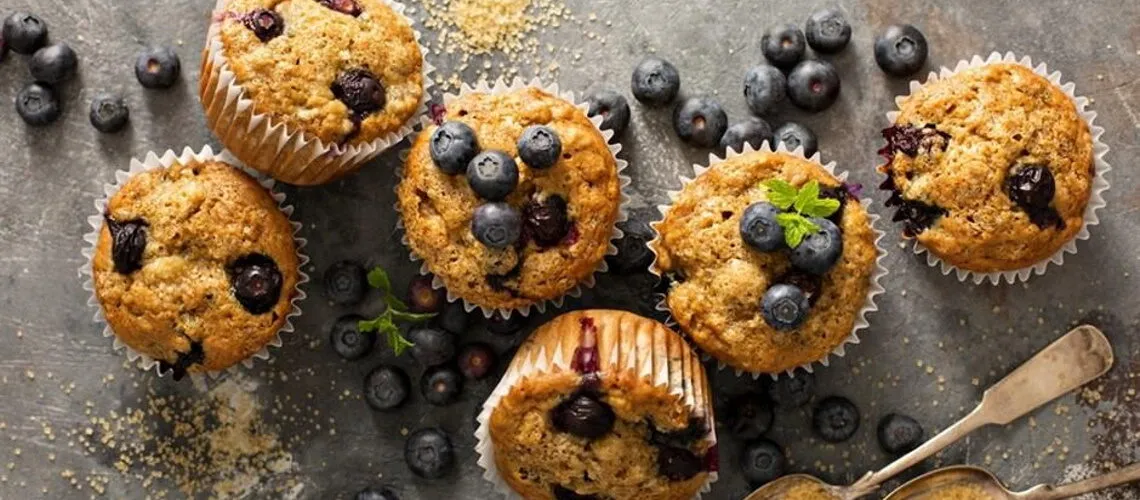 Banana and Blueberry Muffin