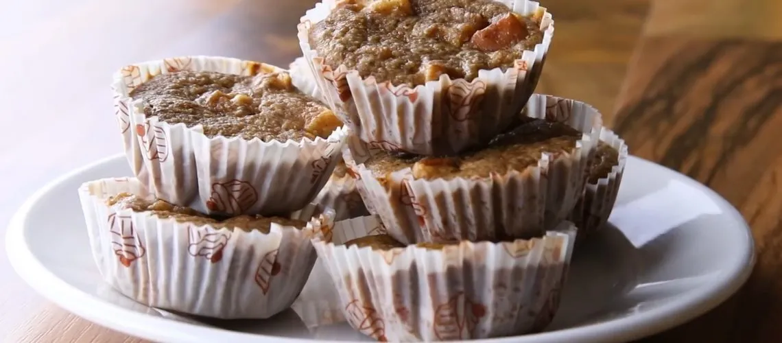 Apple Banana Oat Muffins