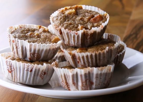 Apple Banana Oat Muffins