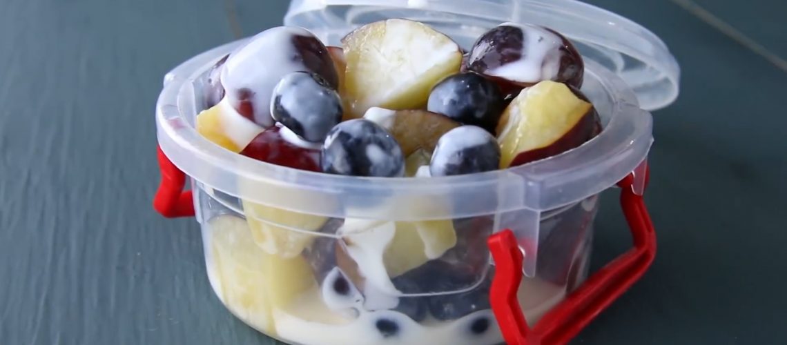 Grape Plum and Blueberry Fruit Salad