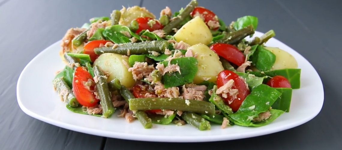 Potato and Tuna Salad with Pesto Dressing