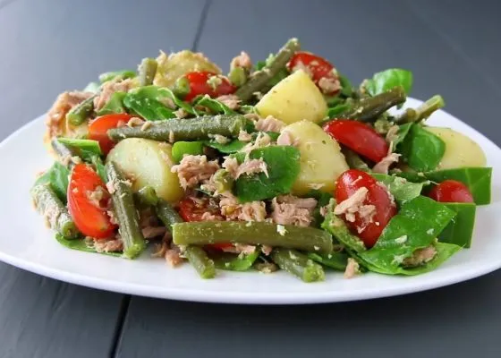 Potato and Tuna Salad with Pesto Dressing