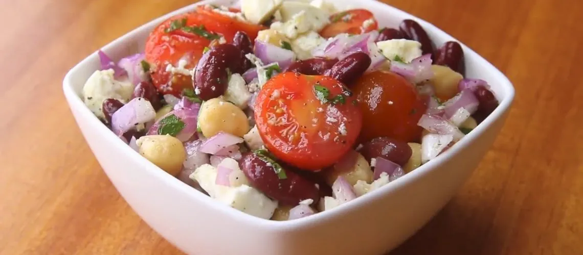 Chickpea Salad and Red Bean