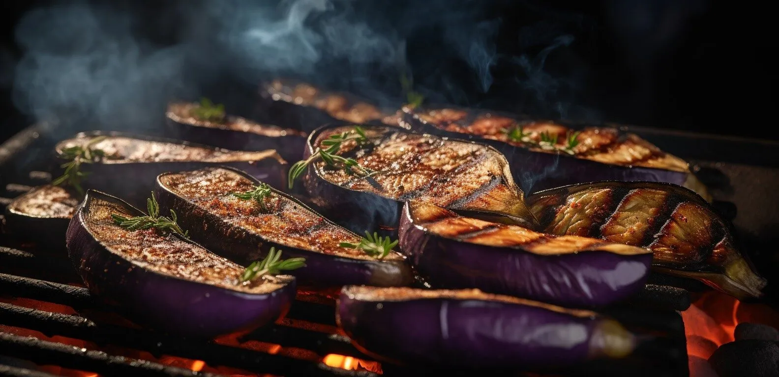 Grilled Eggplant With Smoke