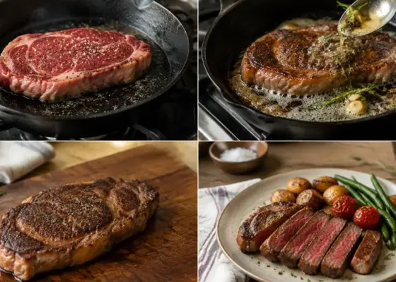 Cast Iron Steak: Sear, Baste, Rest for a Steakhouse Crust at Home